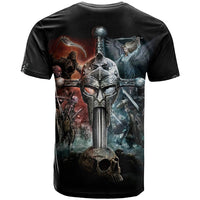 Warrior Skull T Shirt Skull Warrior Viking - Wonder Print Shop