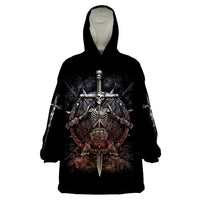 Warrior Skull Wearable Blanket Hoodie Skull Warrior Viking - Wonder Print Shop