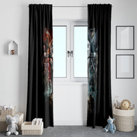 Warrior Skull Window Curtain Skull Warrior Viking - Wonder Print Shop