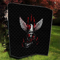 Wings Rose Skull Quilt Romantic Rose Skull Wings - Wonder Print Shop