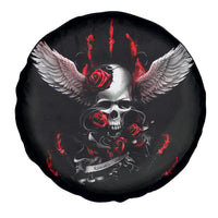 Wings Rose Skull Spare Tire Cover Romantic Rose Skull Wings - Wonder Print Shop