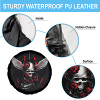 Wings Rose Skull Spare Tire Cover Romantic Rose Skull Wings - Wonder Print Shop