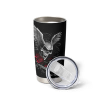 Wings Rose Skull Tumbler Cup Romantic Rose Skull Wings - Wonder Print Shop