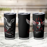 Wings Rose Skull Tumbler Cup Romantic Rose Skull Wings - Wonder Print Shop