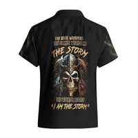 Warrior Skull Hawaiian Shirt The Warrior Replies Iam The Storm - Wonder Print Shop