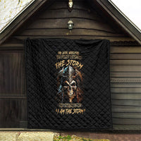 Warrior Skull Quilt The Warrior Replies Iam The Storm - Wonder Print Shop
