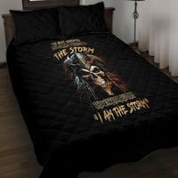 Warrior Skull Quilt Bed Set The Warrior Replies Iam The Storm - Wonder Print Shop