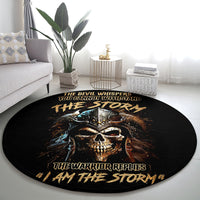 warrior-skull-round-carpet-the-warrior-replies-iam-the-storm