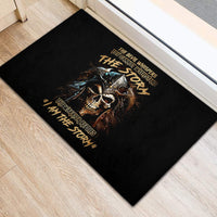 Warrior Skull Rubber Doormat The Warrior Replies Iam The Storm - Wonder Print Shop