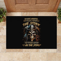 Warrior Skull Rubber Doormat The Warrior Replies Iam The Storm - Wonder Print Shop