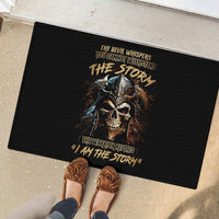 Warrior Skull Rubber Doormat The Warrior Replies Iam The Storm - Wonder Print Shop