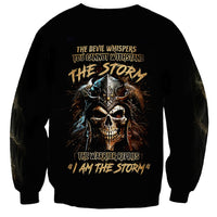 Warrior Skull Sweatshirt The Warrior Replies Iam The Storm - Wonder Print Shop