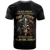 Warrior Skull T Shirt The Warrior Replies Iam The Storm - Wonder Print Shop