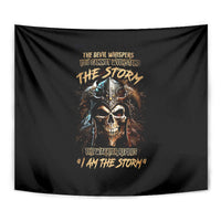 Warrior Skull Tapestry The Warrior Replies Iam The Storm - Wonder Print Shop