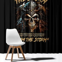 Warrior Skull Window Curtain The Warrior Replies Iam The Storm - Wonder Print Shop