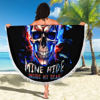 Fire Skull Beach Blanket Your Demon Hide Under Your Bed - Wonder Print Shop