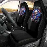 Fire Skull Car Seat Cover Your Demon Hide Under Your Bed - Wonder Print Shop