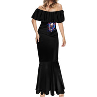 Fire Skull Mermaid Dress Your Demon Hide Under Your Bed - Wonder Print Shop