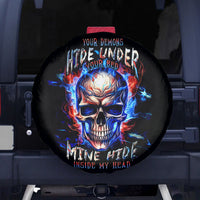 Fire Skull Spare Tire Cover Your Demon Hide Under Your Bed - Wonder Print Shop
