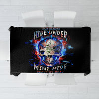 Fire Skull Tablecloth Your Demon Hide Under Your Bed - Wonder Print Shop