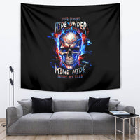 Fire Skull Tapestry Your Demon Hide Under Your Bed - Wonder Print Shop