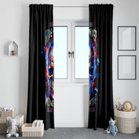 Fire Skull Window Curtain Your Demon Hide Under Your Bed - Wonder Print Shop