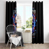 Fire Skull Window Curtain Your Demon Hide Under Your Bed - Wonder Print Shop