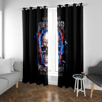 Fire Skull Window Curtain Your Demon Hide Under Your Bed - Wonder Print Shop