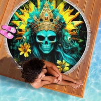 Sunflower Skull Beach Blanket Bitch I'm Not A Princess I'm The Fucking Queen - Wonder Print Shop