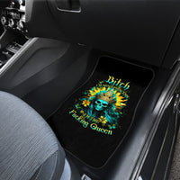 Sunflower Skull Car Mats Bitch I'm Not A Princess I'm The Fucking Queen - Wonder Print Shop