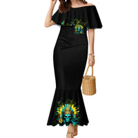 Sunflower Skull Mermaid Dress Bitch I'm Not A Princess I'm The Fucking Queen - Wonder Print Shop