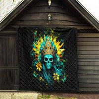 Sunflower Skull Quilt Bitch I'm Not A Princess I'm The Fucking Queen - Wonder Print Shop