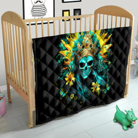 Sunflower Skull Quilt Bitch I'm Not A Princess I'm The Fucking Queen - Wonder Print Shop