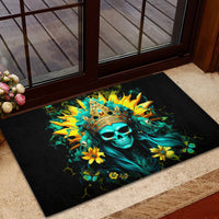 Sunflower Skull Rubber Doormat Bitch I'm Not A Princess I'm The Fucking Queen - Wonder Print Shop