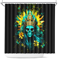 Sunflower Skull Shower Curtain Bitch I'm Not A Princess I'm The Fucking Queen