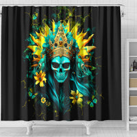 Sunflower Skull Shower Curtain Bitch I'm Not A Princess I'm The Fucking Queen