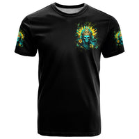 Sunflower Skull T Shirt Bitch I'm Not A Princess I'm The Fucking Queen - Wonder Print Shop