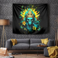 Sunflower Skull Tapestry Bitch I'm Not A Princess I'm The Fucking Queen - Wonder Print Shop
