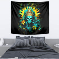 Sunflower Skull Tapestry Bitch I'm Not A Princess I'm The Fucking Queen - Wonder Print Shop