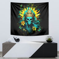 Sunflower Skull Tapestry Bitch I'm Not A Princess I'm The Fucking Queen - Wonder Print Shop