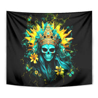 Sunflower Skull Tapestry Bitch I'm Not A Princess I'm The Fucking Queen - Wonder Print Shop
