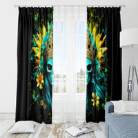 Sunflower Skull Window Curtain Bitch I'm Not A Princess I'm The Fucking Queen - Wonder Print Shop