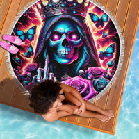 Thunder Skull Beach Blanket Bitch I'm Not A Princess I'm The Fucking Queen - Wonder Print Shop