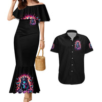 Thunder Skull Couples Matching Mermaid Dress and Hawaiian Shirt Bitch I'm Not A Princess I'm The Fucking Queen - Wonder Print Shop