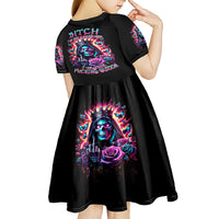 Thunder Skull Kid Short Sleeve Dress Bitch I'm Not A Princess I'm The Fucking Queen - Wonder Print Shop