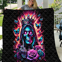 Thunder Skull Quilt Bitch I'm Not A Princess I'm The Fucking Queen - Wonder Print Shop