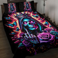 Thunder Skull Quilt Bed Set Bitch I'm Not A Princess I'm The Fucking Queen - Wonder Print Shop