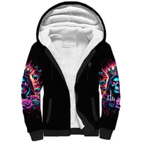 Thunder Skull Sherpa Hoodie Bitch I'm Not A Princess I'm The Fucking Queen - Wonder Print Shop