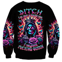 Thunder Skull Sweatshirt Bitch I'm Not A Princess I'm The Fucking Queen - Wonder Print Shop