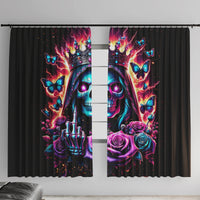Thunder Skull Window Curtain Bitch I'm Not A Princess I'm The Fucking Queen - Wonder Print Shop